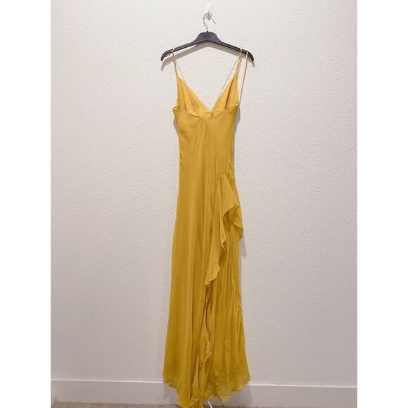 New Nicholas x Revolve 100% silk tie front Gown - Picture 7 of 12